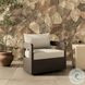 Jackson Alessi Linen Outdoor Metal Swivel Chair
