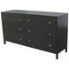 Avery Black 6 Drawers Dresser