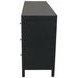 Avery Black 6 Drawers Dresser