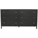 Avery Black 6 Drawers Dresser