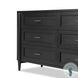 Tolle Drifted Matte Black Veneer 6 Drawer Dresser