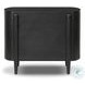 Tolle Drifted Matte Black Veneer 2 Drawer Nightstand