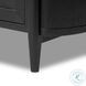 Tolle Drifted Matte Black Veneer 2 Drawer Nightstand