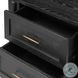 Tolle Drifted Matte Black Veneer 2 Drawer Nightstand