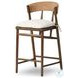 Buxton Drifted Oak Performance Fabric Counter Height Stool