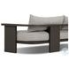 Tahana Casa Grey 96" Performance Fabric Upholstered Outdoor Metal Sofa