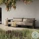 Tahana Casa Grey 96" Performance Fabric Upholstered Outdoor Metal Sofa