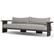 Tahana Casa Grey 96" Performance Fabric Upholstered Outdoor Metal Sofa