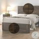 Elettra Rustic Walnut Eastern King Panel Bed