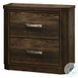 Elettra Rustic Walnut 2 Drawer Nightstand