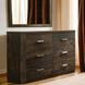 Elettra Rustic Walnut 6 Drawer Dresser