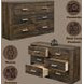 Elettra Rustic Walnut 6 Drawer Dresser