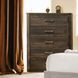 Elettra Rustic Walnut 5 Drawer Chest