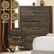 Elettra Rustic Walnut 5 Drawer Chest
