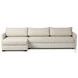 Wickham Alameda Snow Performance Fabric 2 Piece LAF Storage Chaise Sleeper Sectional