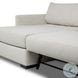 Wickham Alameda Snow Performance Fabric 2 Piece LAF Sleeper Sectional Chaise