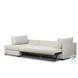Wickham Alameda Snow Performance Fabric 2 Piece LAF Sleeper Sectional Chaise