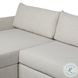 Wickham Alameda Snow Performance Fabric 2 Piece LAF Storage Sectional