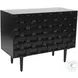 Trent Black 42" Woven Front Accent Cabinet