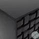 Trent Black 42" Woven Front Accent Cabinet