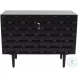Trent Black 42" Woven Front Accent Cabinet