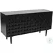 Trent Black 60" Woven Front Accent Cabinet