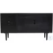 Trent Black 60" Woven Front Accent Cabinet