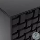 Trent Black 60" Woven Front Accent Cabinet