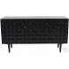 Trent Black 60" Woven Front Accent Cabinet