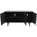 Trent Black 60" Woven Front Accent Cabinet