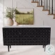 Trent Black 60" Woven Front Accent Cabinet