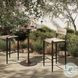 Lomas Textured Dune Outdoor Metal Bar Stool