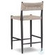 Lomas Textured Dune Outdoor Metal Counter Height Stool
