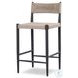 Lomas Textured Dune Outdoor Metal Counter Height Stool