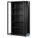 Pilar Charcoal Oak Veneer 2 Glass Door Cabinet