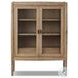 Glenview Weathered Oak 2 Glass Door Bar Cabinet
