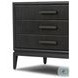 Rosenell Black Oak Veneer Closed 3 Drawer Nightstand