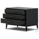 Rosenell Black Oak Veneer Closed 3 Drawer Nightstand