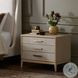 Rosenell Natural Oak Veneer Closed 3 Drawer Nightstand