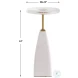Portia White Sandstone And Brushed Brass Drink Table