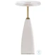 Portia White Sandstone And Brushed Brass Drink Table