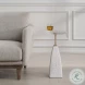 Portia White Sandstone And Brushed Brass Drink Table