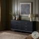 Rosenell Black Oak Veneer 6 Drawer Dresser