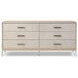 Rosenell Natural Paper Cord 6 Drawer Dresser