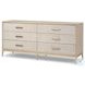 Rosenell Natural Paper Cord 6 Drawer Dresser