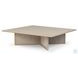 Rosenell Natural Oak Veneer Square Coffee Table