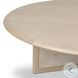 Rosenell Natural Oak Veneer Round Coffee Table