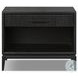 Rosenell Black Oak Veneer Open 1 Drawer Nightstand
