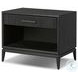 Rosenell Black Oak Veneer Open 1 Drawer Nightstand