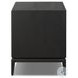Rosenell Black Oak Veneer Open 1 Drawer Nightstand